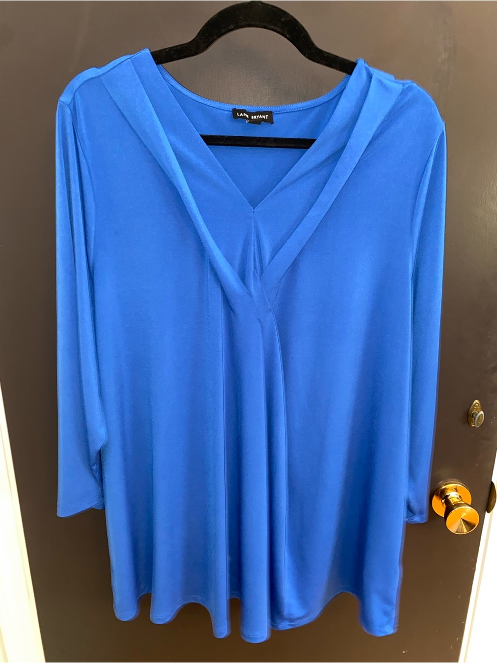 Lane Bryant Swing Pleat-Front Top Royal Blue Tunic Size 3X